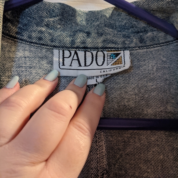 EUC VTG Pado CA Oversized Acid Wash Denim Jacket - Picture 8 of 9